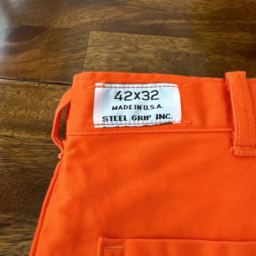 2 Pair Steel Grip Westex Indura FR Flame Resistant Orange Work Pants Mens 42x32 - Picture 2 of 5